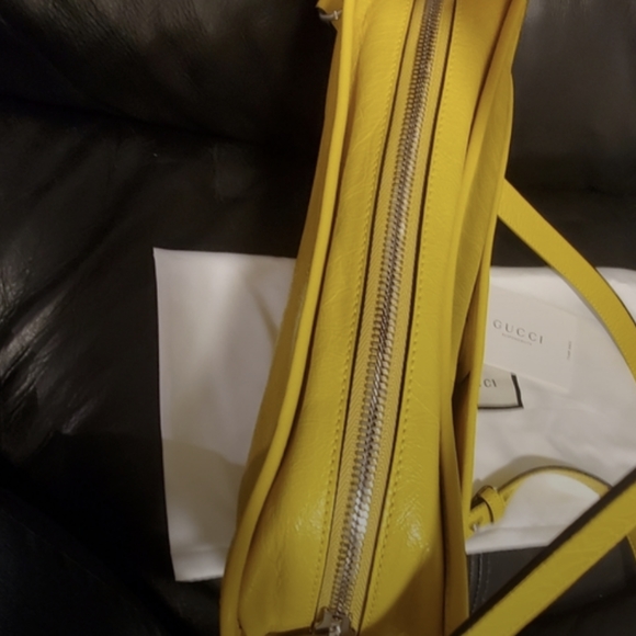 AUTHENTIC GUCCI YELLOW CROSSBODY MESSENGER BAG SHOULDER UNISEX morpheus - Picture 8 of 12